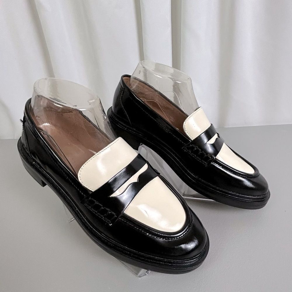 Madewell The Vernon Loafer new women’s Black and White Loafers size 7.5 - Picture 2 of 12